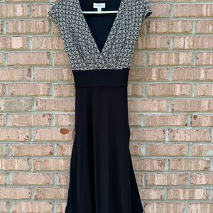 Elegant Black and White Women's Dress